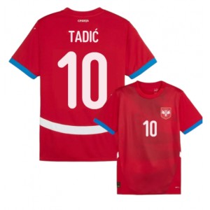 Fotbalové Dres Srbsko Dusan Tadic #10 Domácí Oblečení ME 2024 Krátký Rukáv